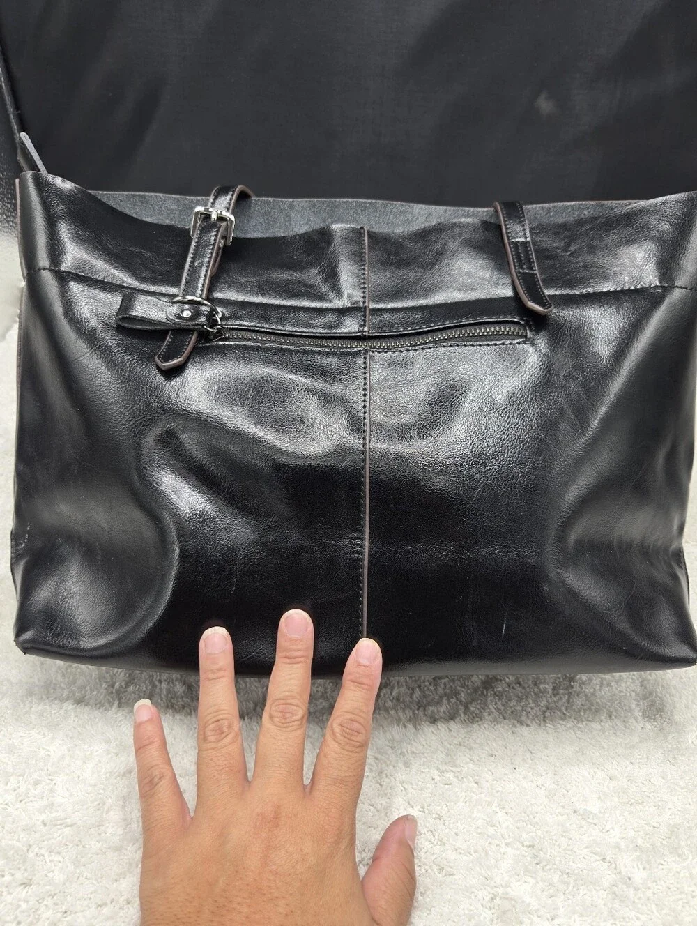 Kattee Vintage Genuine Leather Tote Shoulder Bag for Women Satchel Handbag